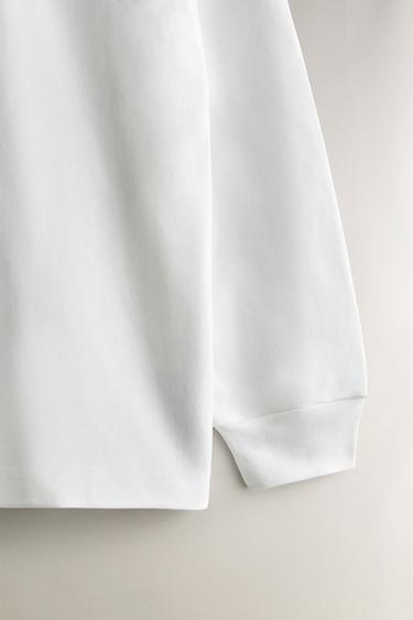 SWEAT EN COTON - Blanc cassé de Zara - Image 2