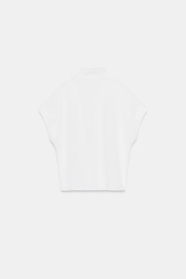 SHIRT WITH CONTRAST BUTTONS - Oyster-white by Zara - Image 7