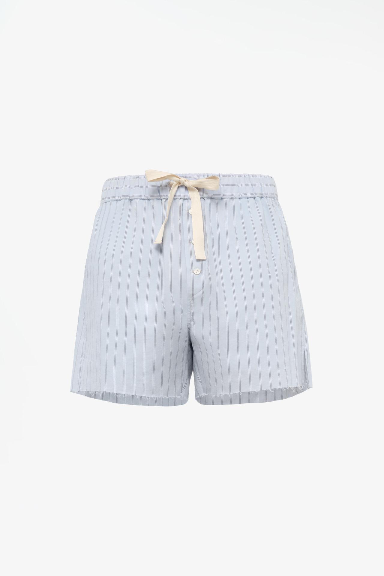 LIMITED EDITION STRIPED BOXER SHORTS — Light blue