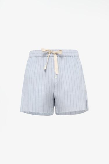LIMITED EDITION STRIPED BOXER SHORTS — Light blue 1