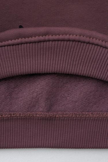 PRINTED SWEATSHIRT - Burgundy by Zara - Image 3