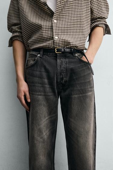 STRAIGHT-LEG JEANS - Charcoal by Zara - Image 6