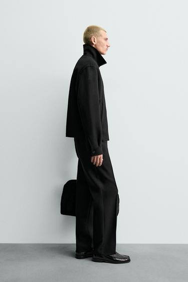 BLOUSON EN LAINE ZIPPÉ ORIGINS - Noir de Zara - Image 3
