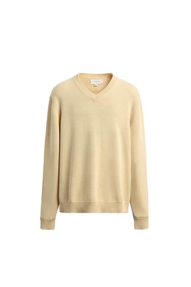 سترة REGULAR FIT قطنية - فانيليا الخاص بـ Zara