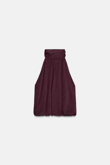 TOP HALTER BOULE - Bordeaux de Zara - Image 7