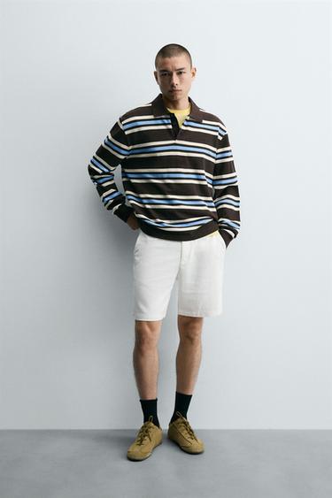 BERMUDA ALGODÓN - LINO - Blanco de Zara - Imagen 0