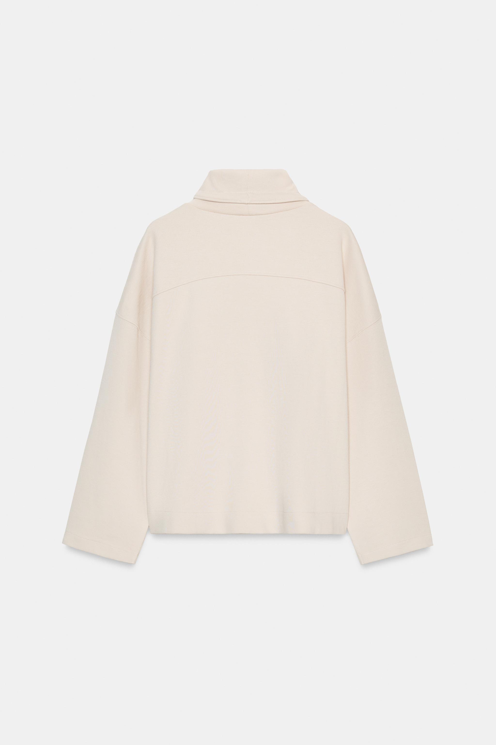 WASHED EFFECT INTERLOCK SWEATSHIRT