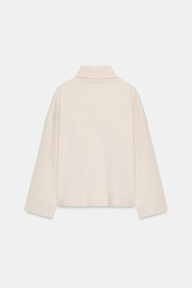 SWEAT INTERLOCK EFFET DÉLAVÉ - Écru de Zara - Image 8