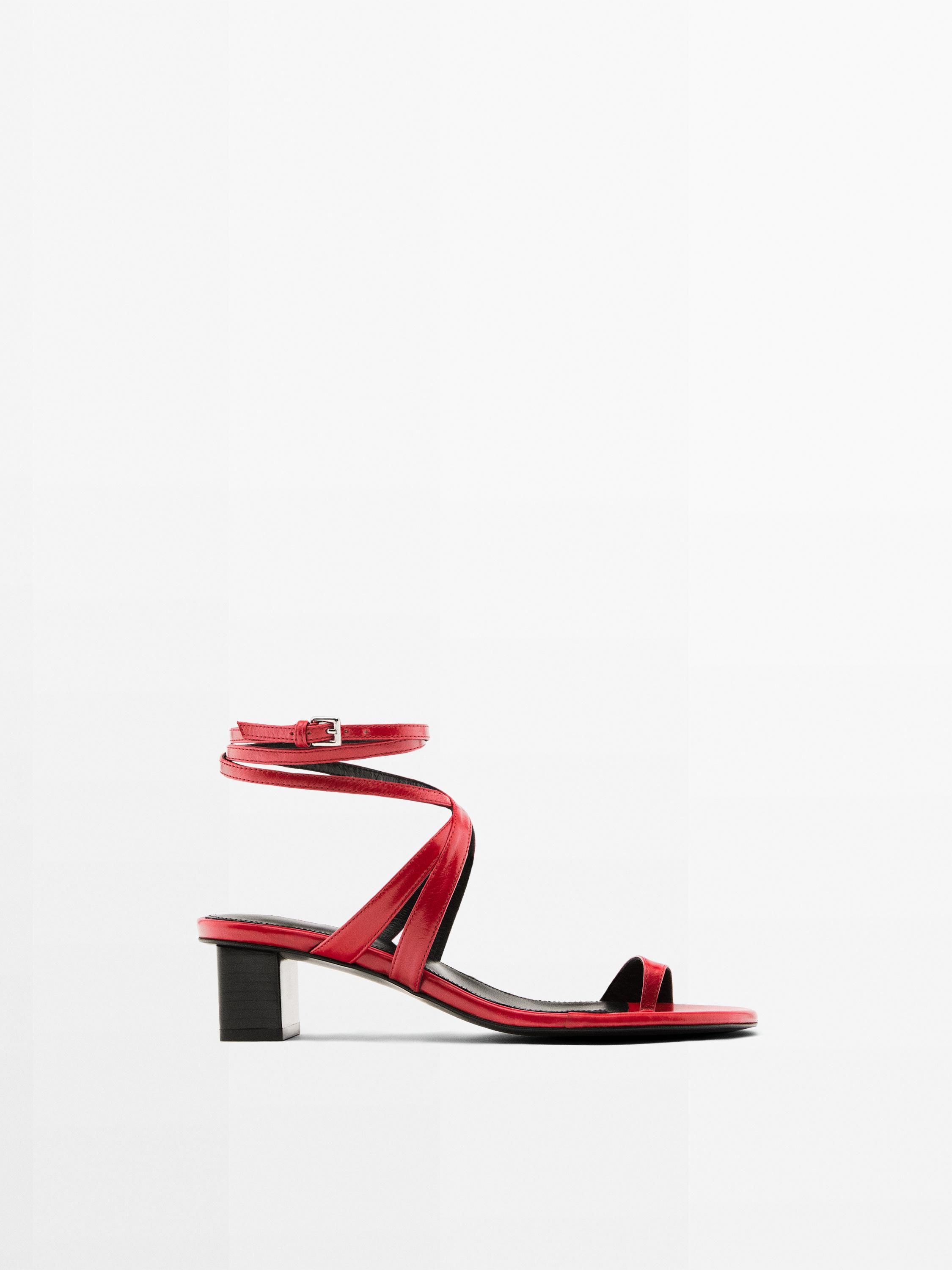Sandales cuir brides croisées