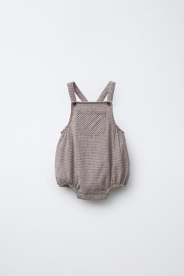 PELELE CUADROS - Marrón / Crudo de Zara - Imagen 0