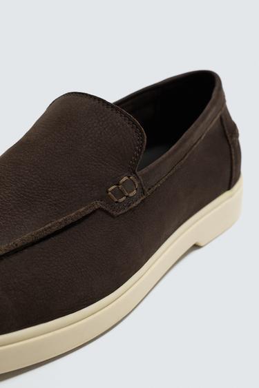 CASUAL LEATHER LOAFERS - Brown by Zara - Image 2