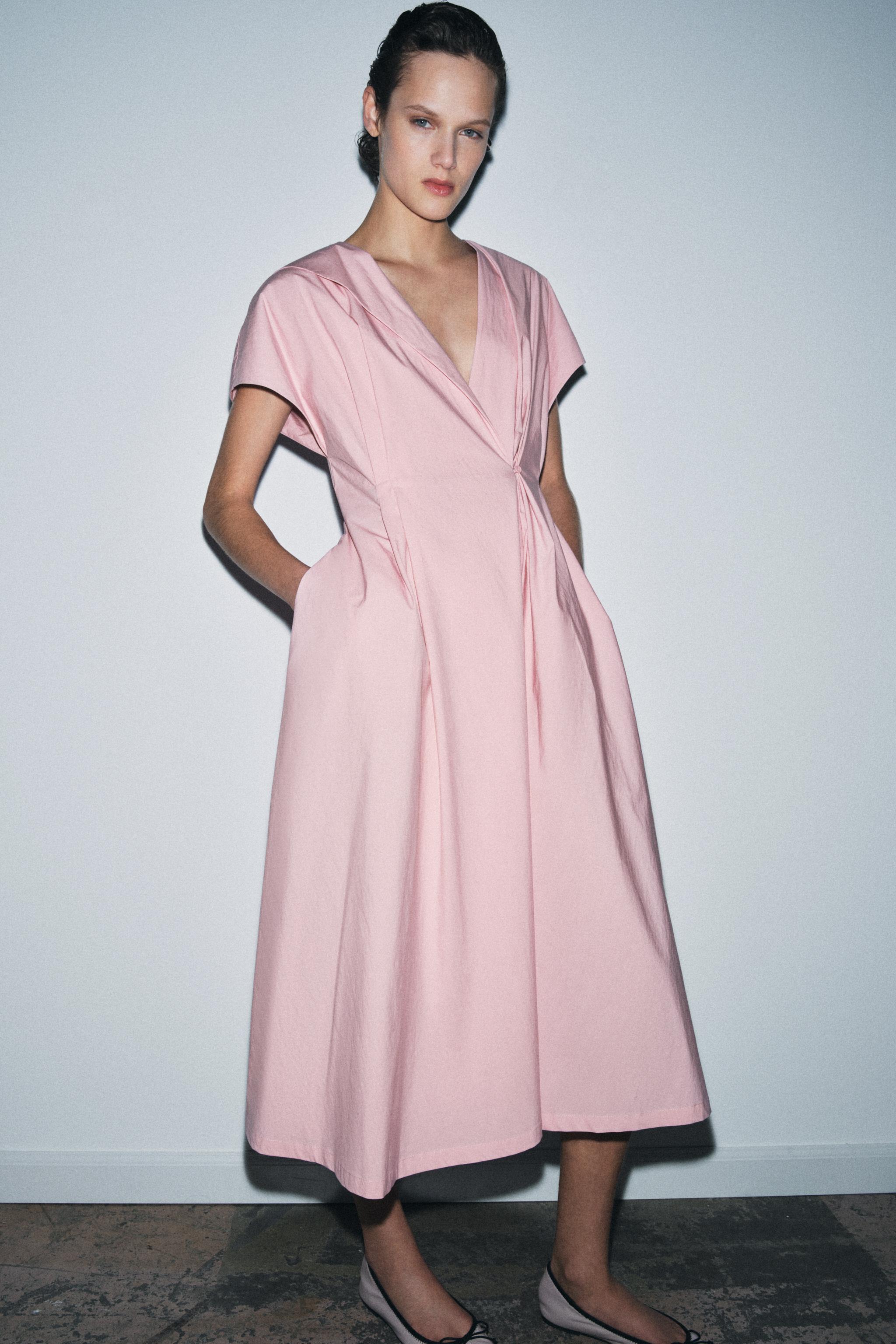 ROBE POPELINE PLIS ZW COLLECTION