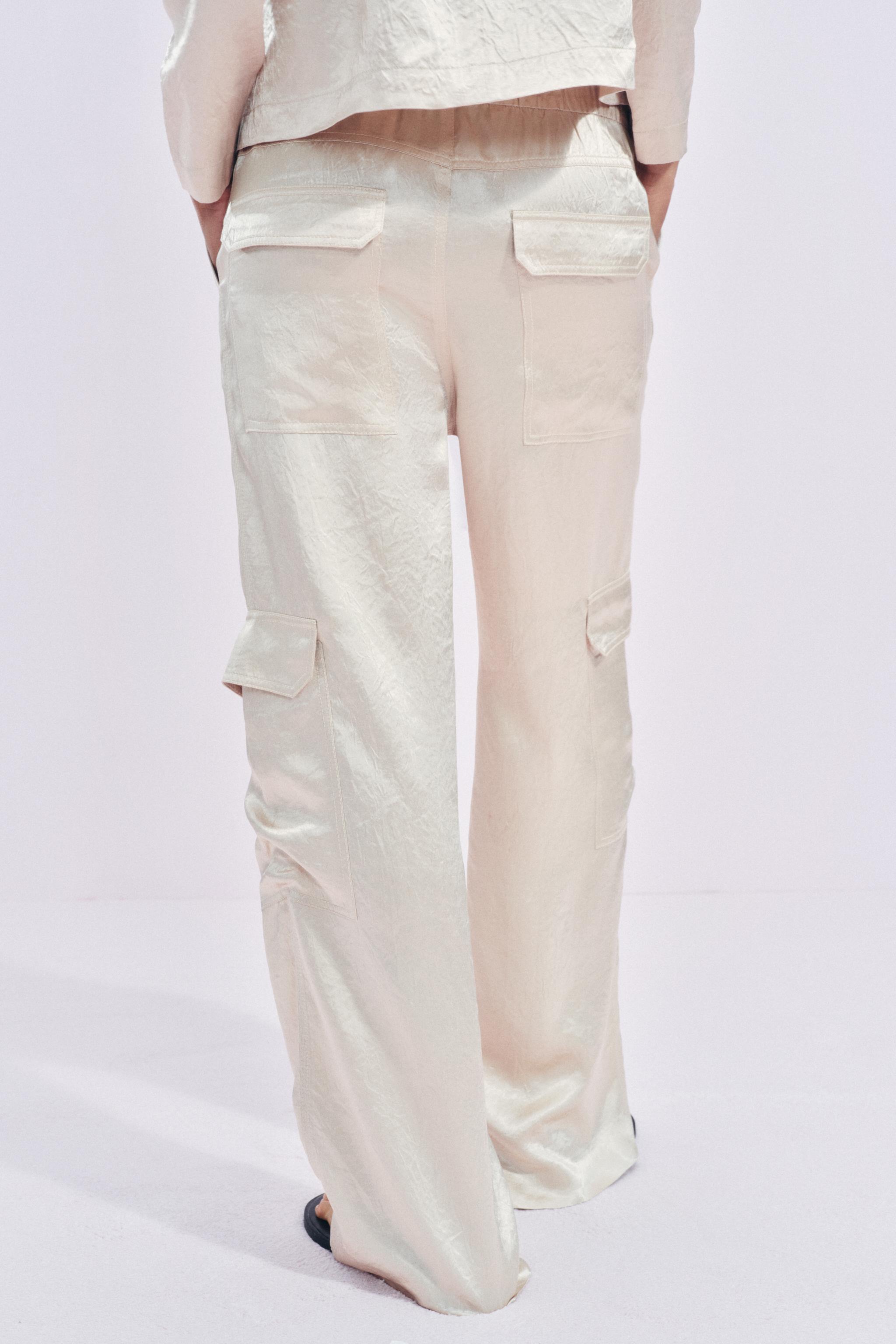 SATIN CARGO TROUSERS ZW COLLECTION