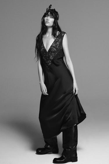 ZW COLLECTION LACE DRESS - Black by Zara