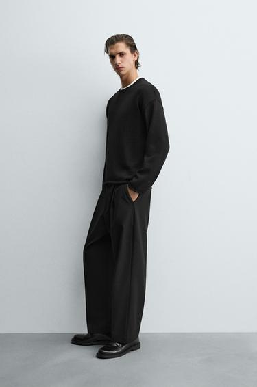 PULL STRUCTURÉ FINITIONS REVERS - Noir de Zara - Image 3
