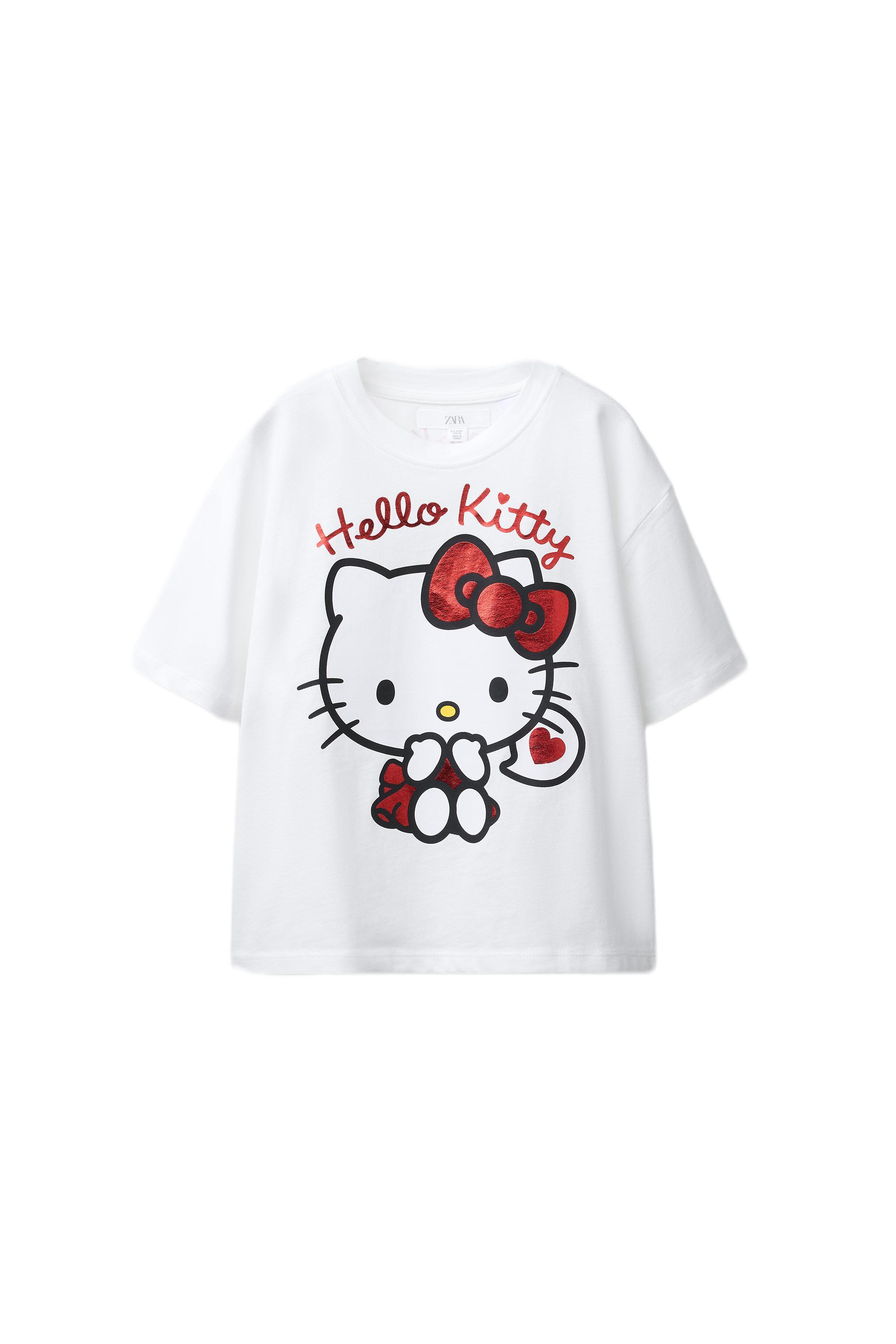 KITTY GOODS COLLECTION 12号13号14号 HELLO KITTY © SANRIO PRINTED T-SHIRT - White | ZARA South Africa