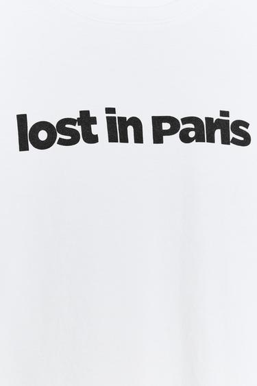T-SHIRT À MESSAGE - Blanc cassé de Zara - Image 3