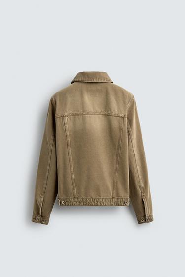 VESTE EN JEAN ÉDITION LIMITÉE - Marron clair de Zara - Image 8