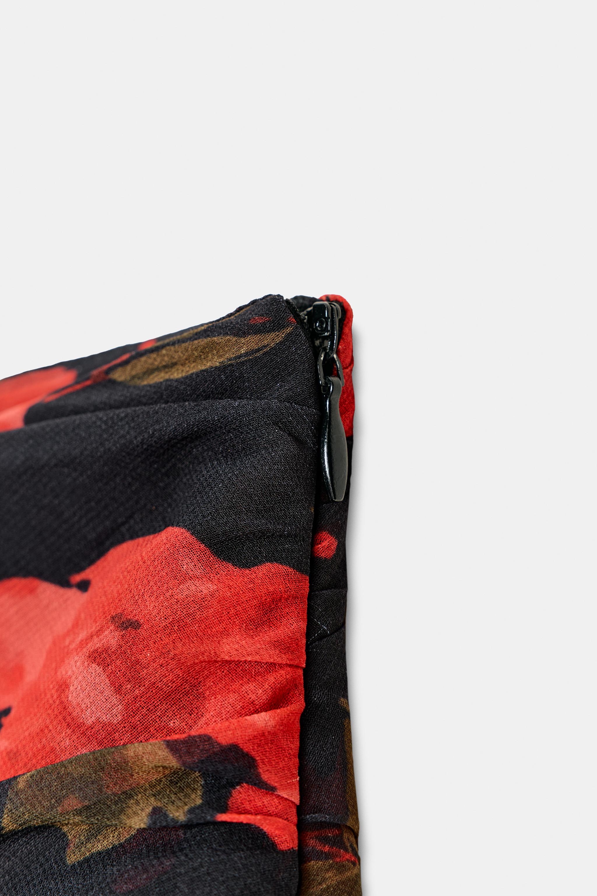 RUFFLED FLORAL PRINT SKORT