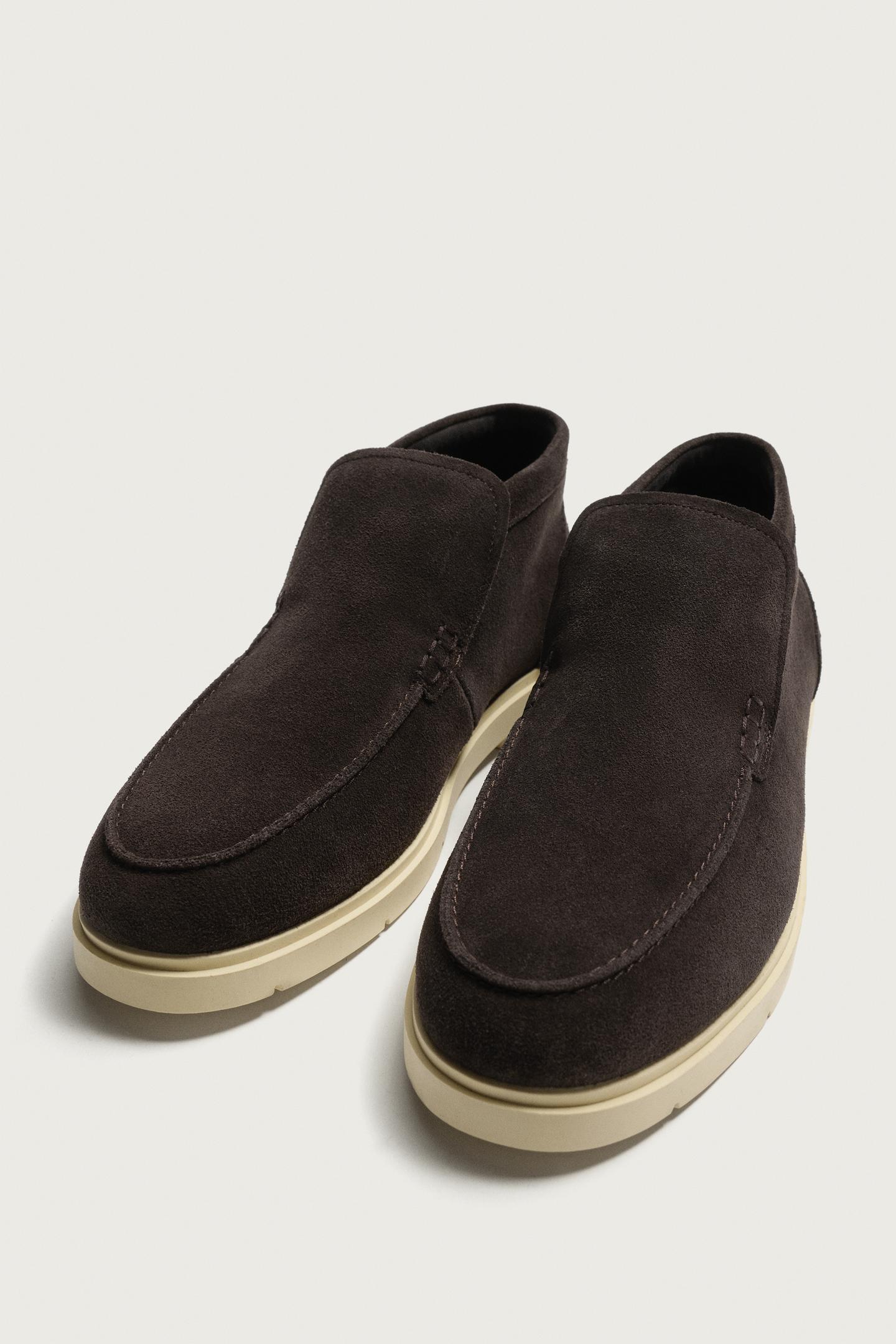 Мужские ботинки Zara Casual Leather, цвет: Коричневый — фото 5
