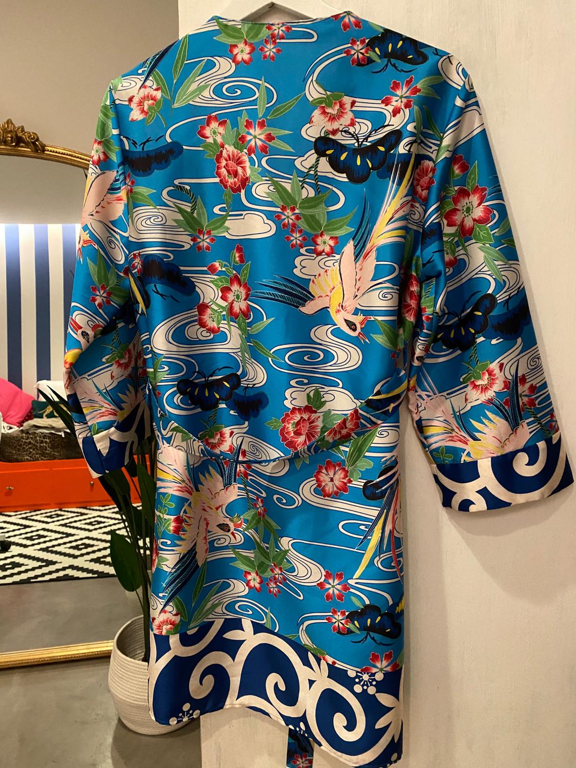 PRINTED KAFTAN WITH BELT - Image 4