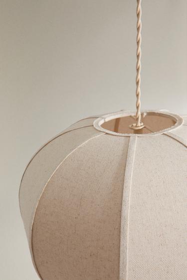 SMALL LINEN CEILING LAMP - Ecru by Zara - Image 2