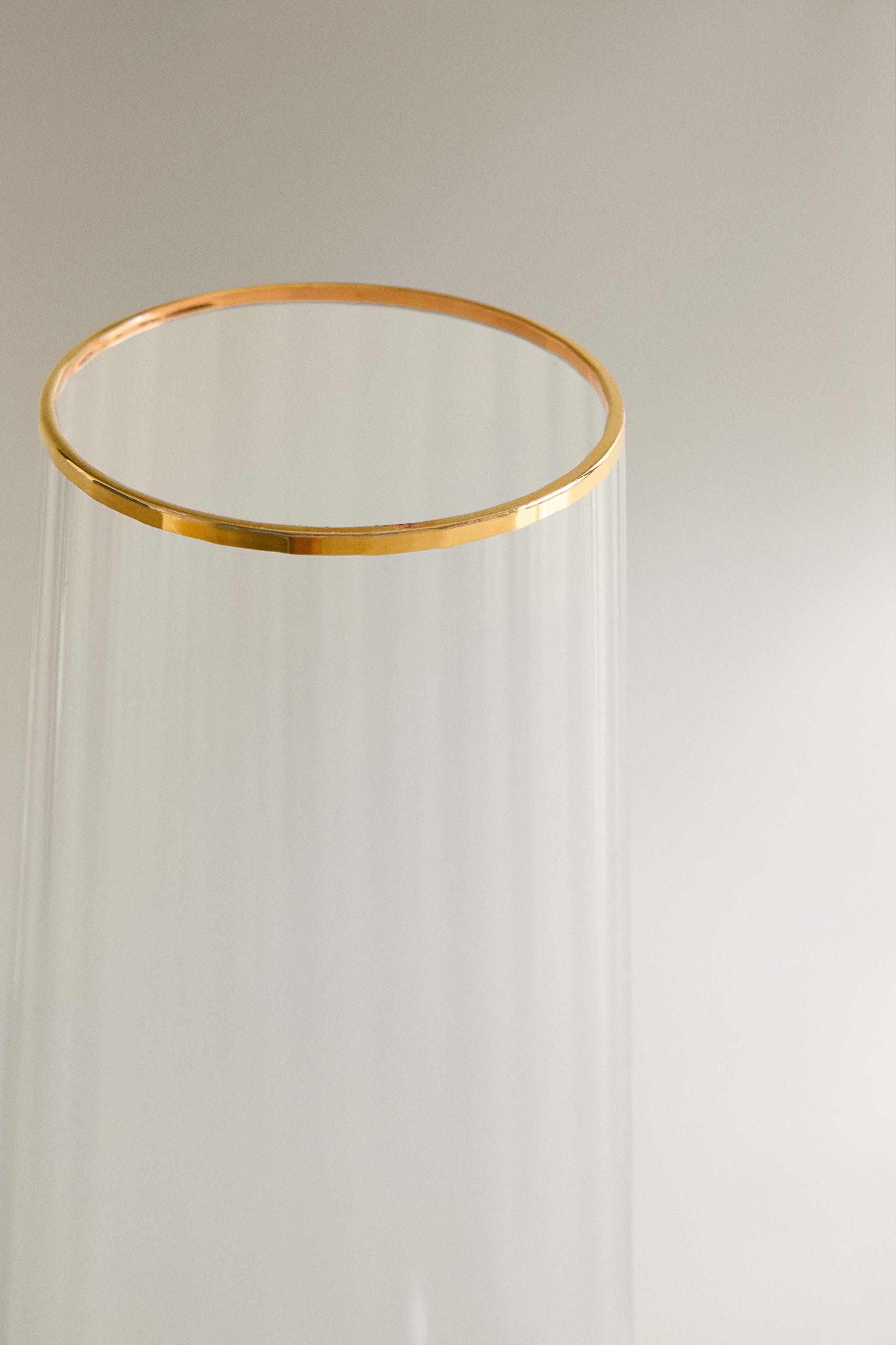 CHRISTMAS FLUTE GLASS WITH LINES