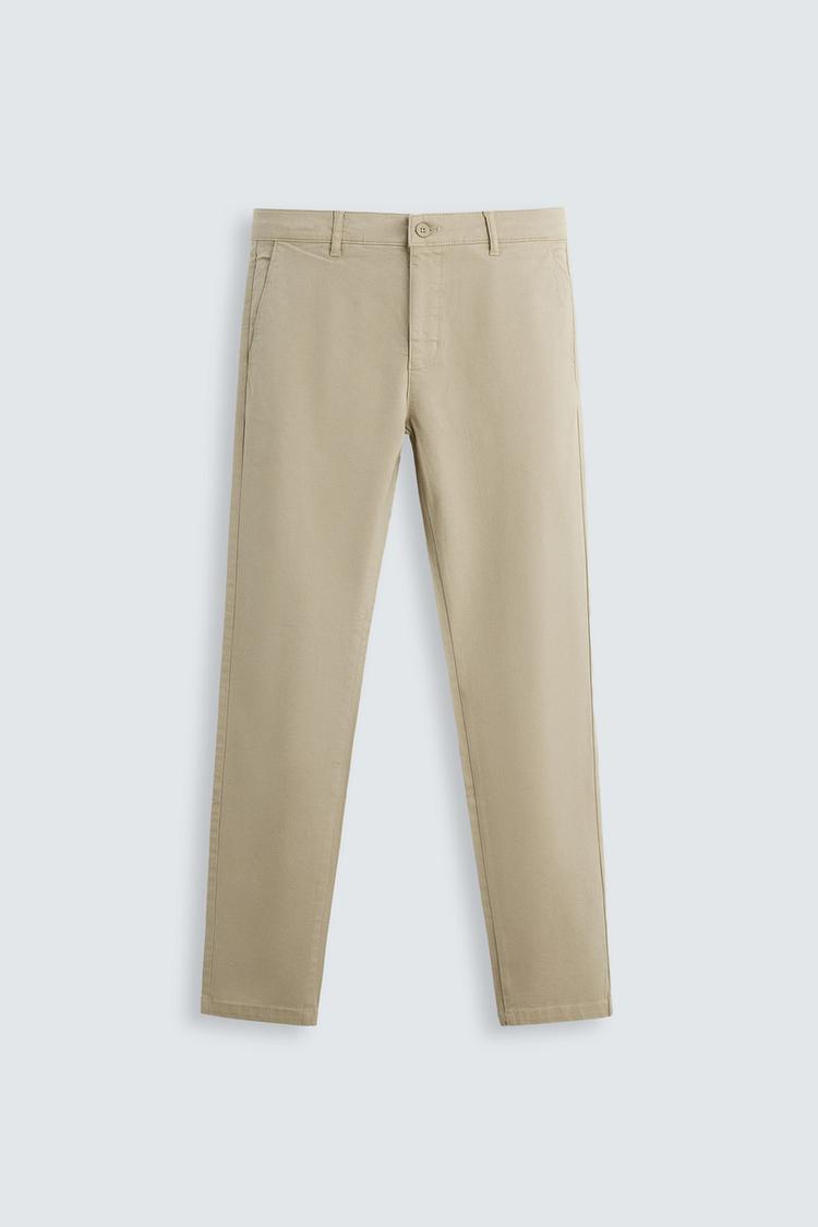 ZARA SKINNY FIT CHINO TROUSERS