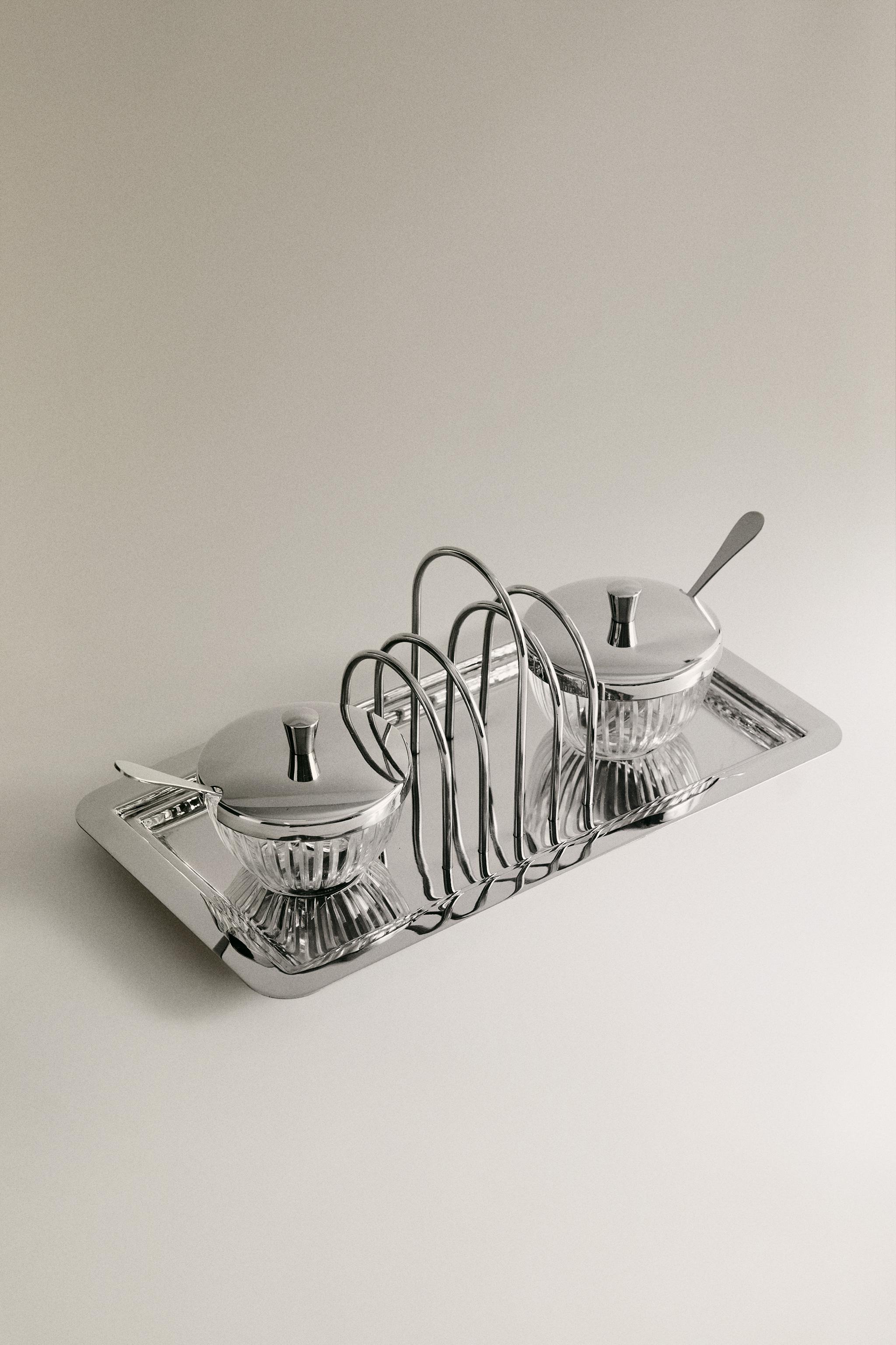 STAINLESS STEEL TOAST RACK AND CONTAINERS - Silver | ZARA United