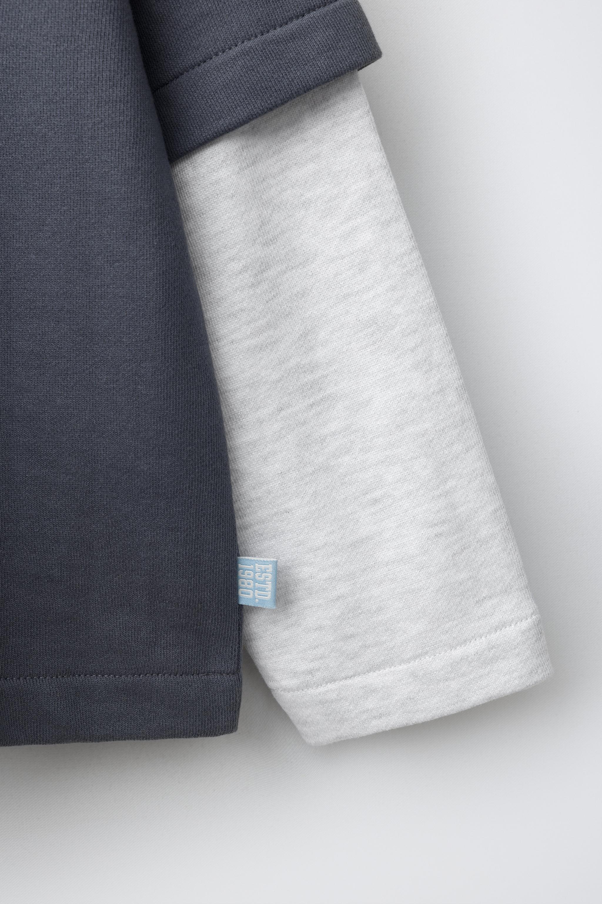 DOUBLE SLEEVE TEXT SWEATSHIRT
