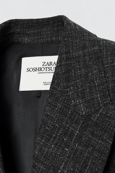 DOUBLE-BREASTED BLAZER WITH WOOL SOSHIOTSUKI X ZARA - Grey marl by Zara - Image 6