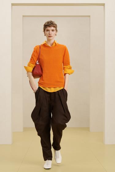 VL CRPPD SHRT 16 - Orange moyen de Zara