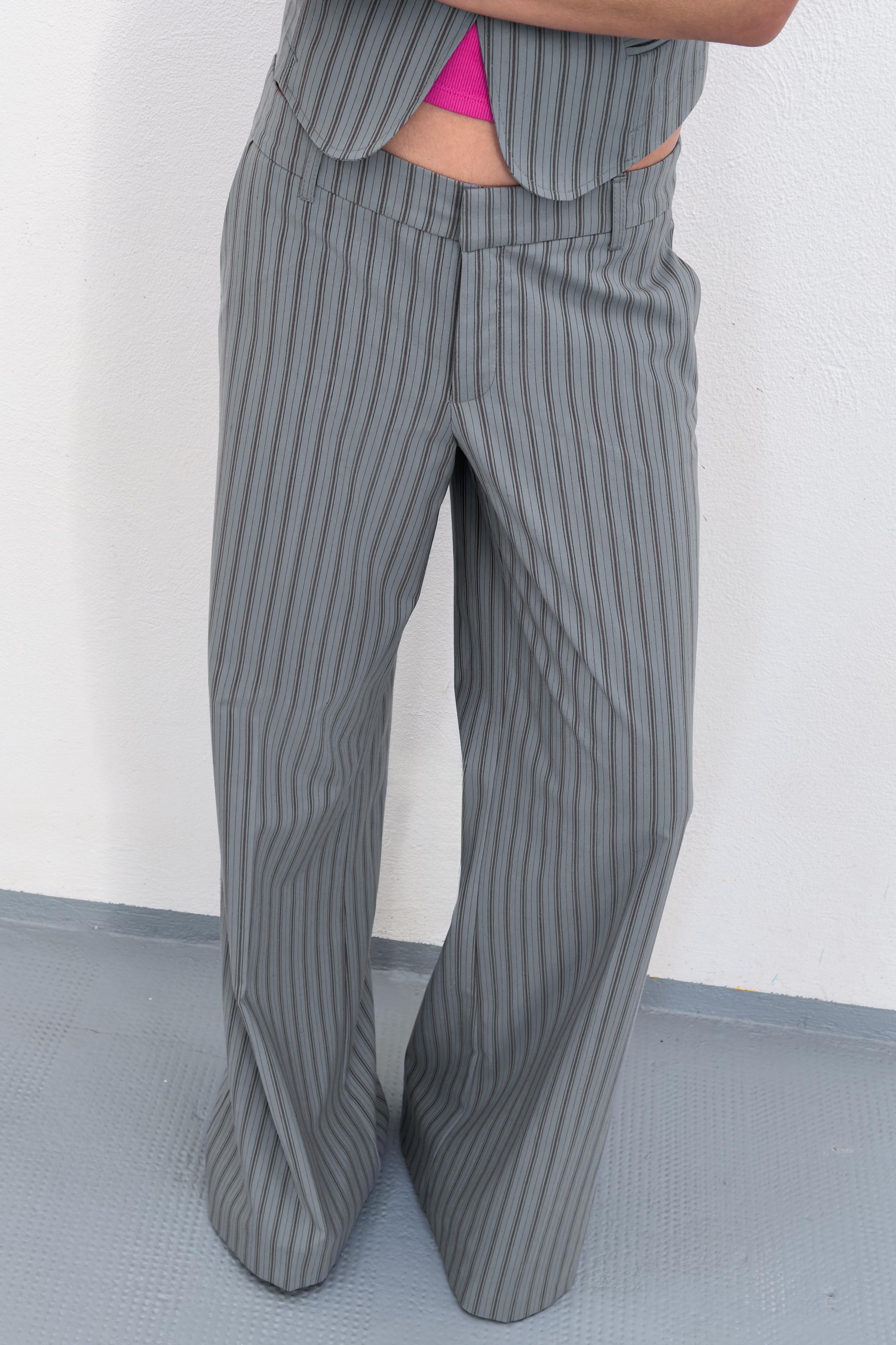 PINSTRIPE FLARE PANTS - Blue / Gray | ZARA United States