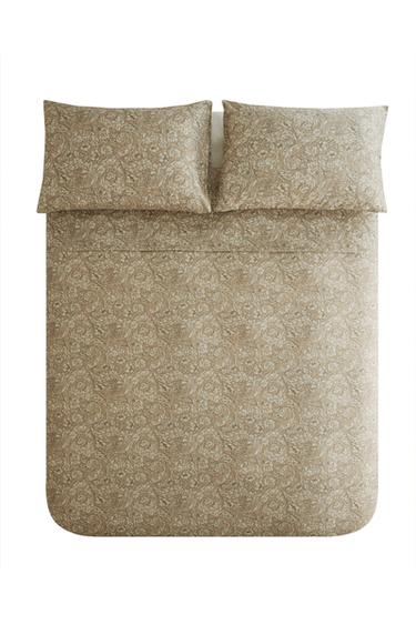MORRIS & CO. FLORAL COTTON SATEEN DUVET COVER - Vanilla by Zara