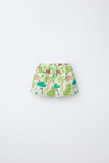 Zara 1-6 YEARS/ DINOSAUR SWIM SHORTS - Green - Image 0
