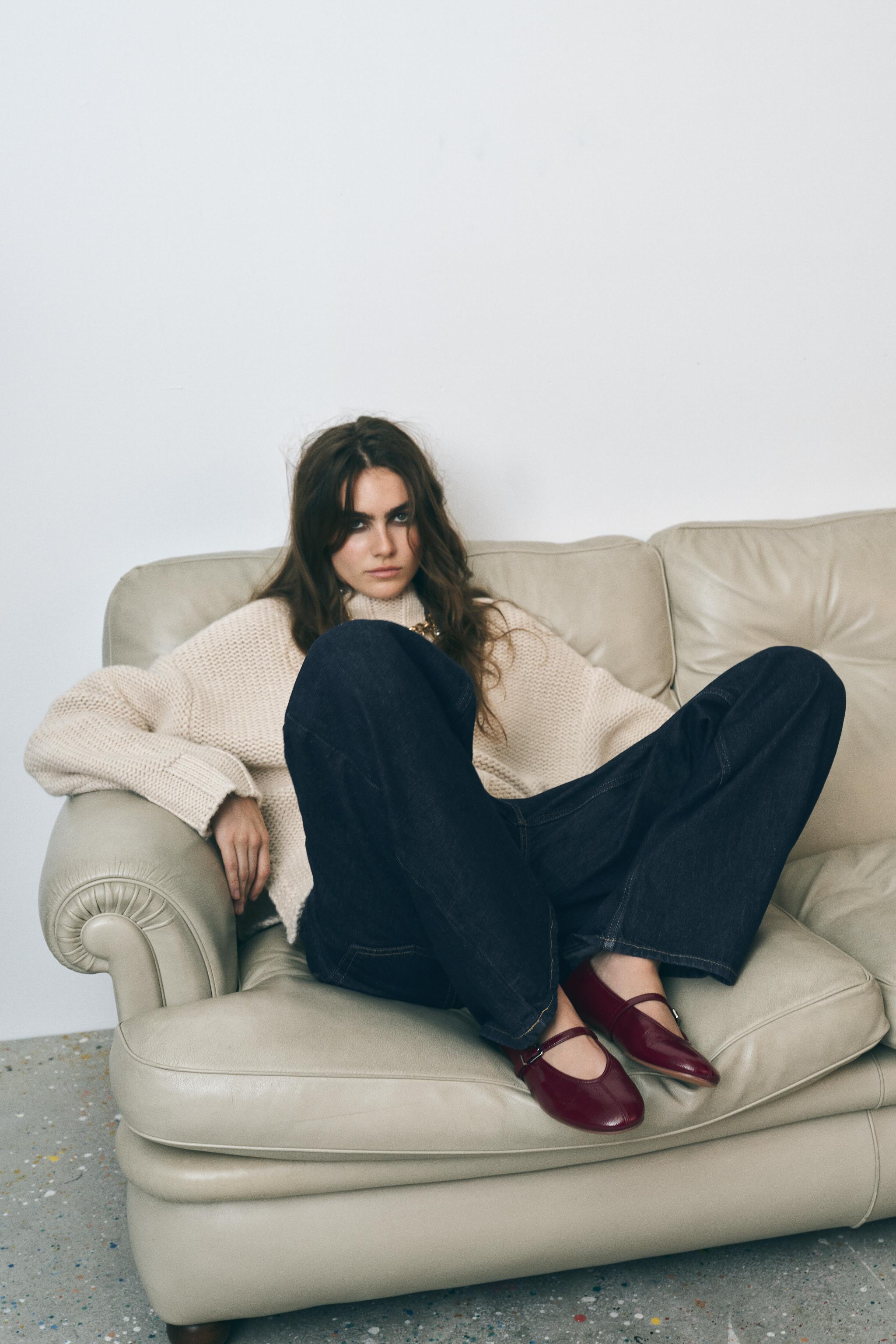 Zara Patent Effect Ballet Flats