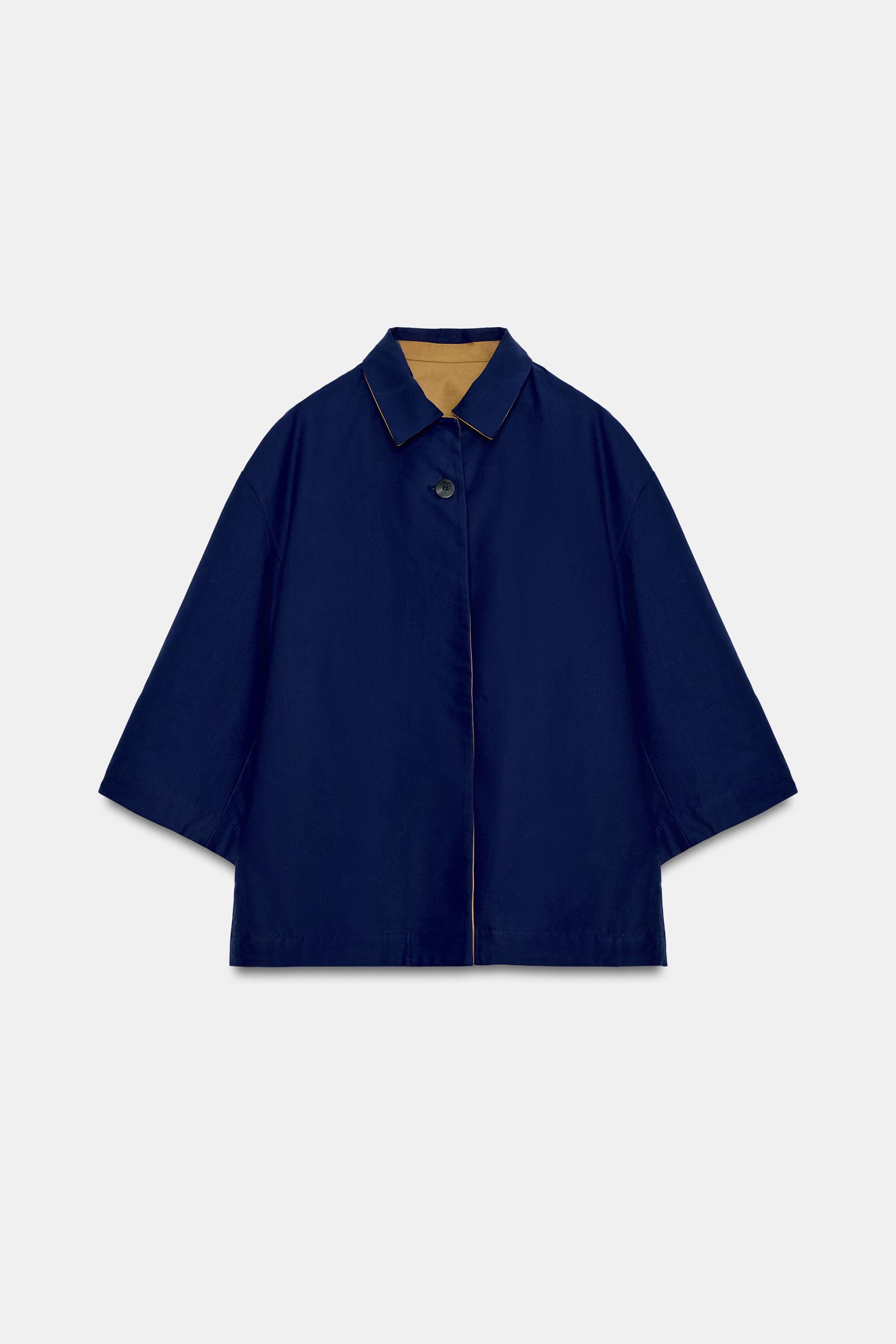 ZW COLLECTION REVERSIBLE SHORT TRENCH COAT