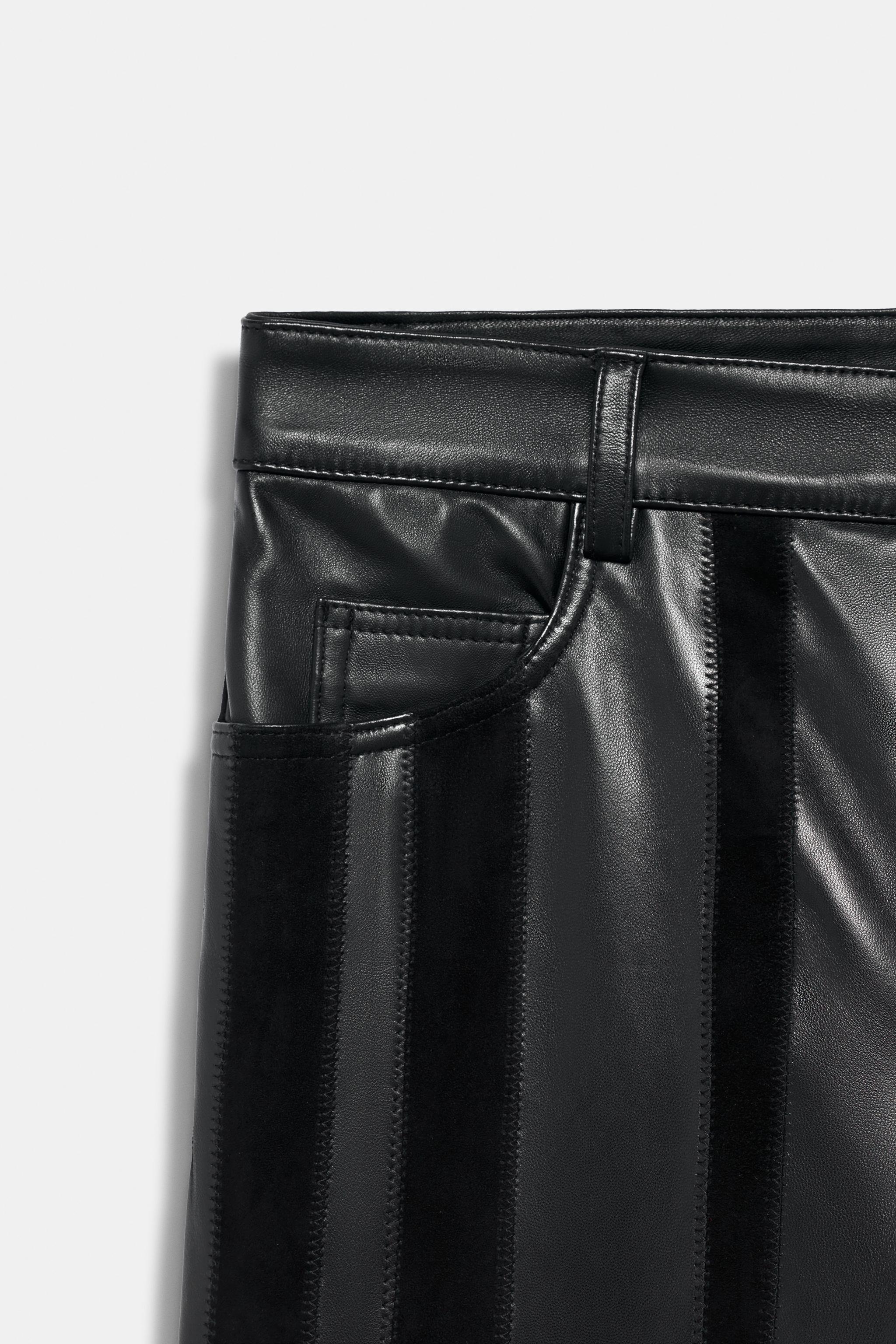 Женские брюки Zara ZW COLLECTION 100% LEATHER PANTS — фото 5
