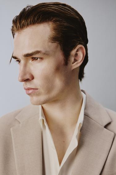 VESTE DE COSTUME SLIM FIT - Sable / Chiné de Zara - Image 4