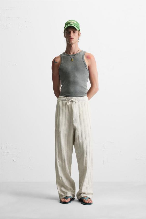 JACQUARD RELAXED FIT PANTS