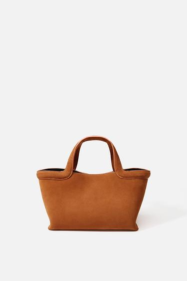 MINI SHOPPER SERRAJE PESPUNTE - Naranja de Zara