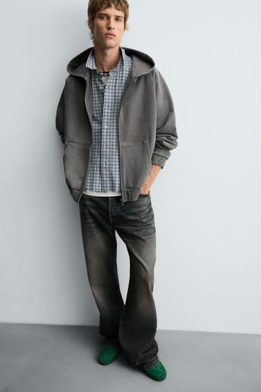 BOXY FIT HOODIE - Dark anthracite by Zara - Image 6