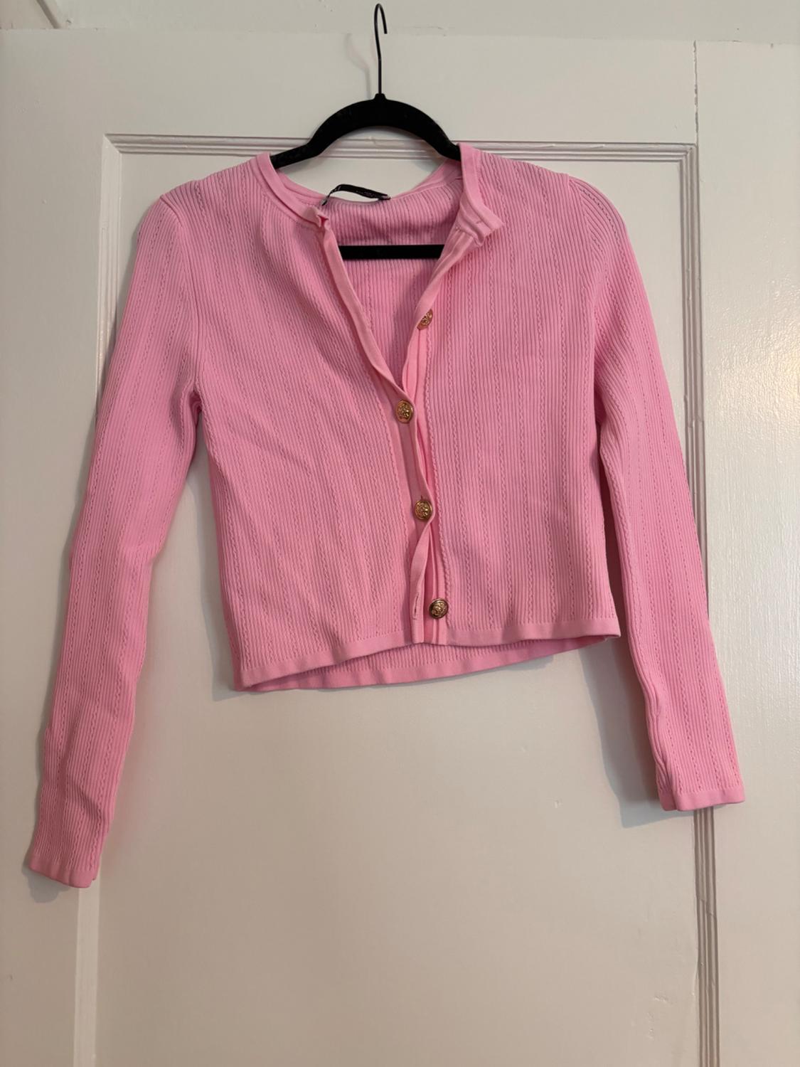 KNIT CARDIGAN WITH GOLDEN BUTTONS