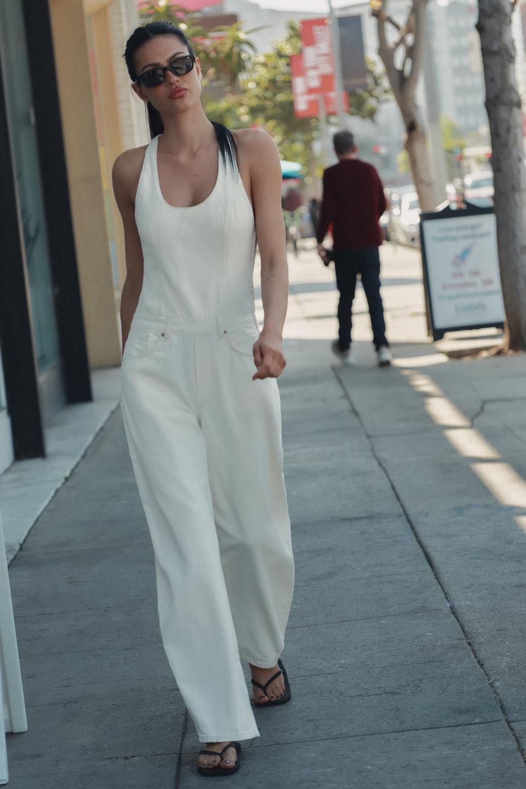 TRF DENIM STRAPPY JUMPSUIT