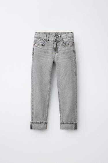STRAIGHT-LEG JEANS - Light grey by Zara