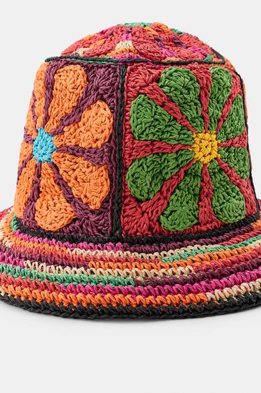FLORAL BUCKET HAT - Multicoloured by Zara - Image 4