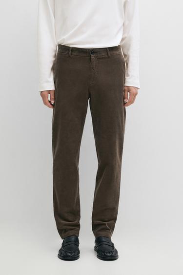 Slim fit corduroy pants — Green 2
