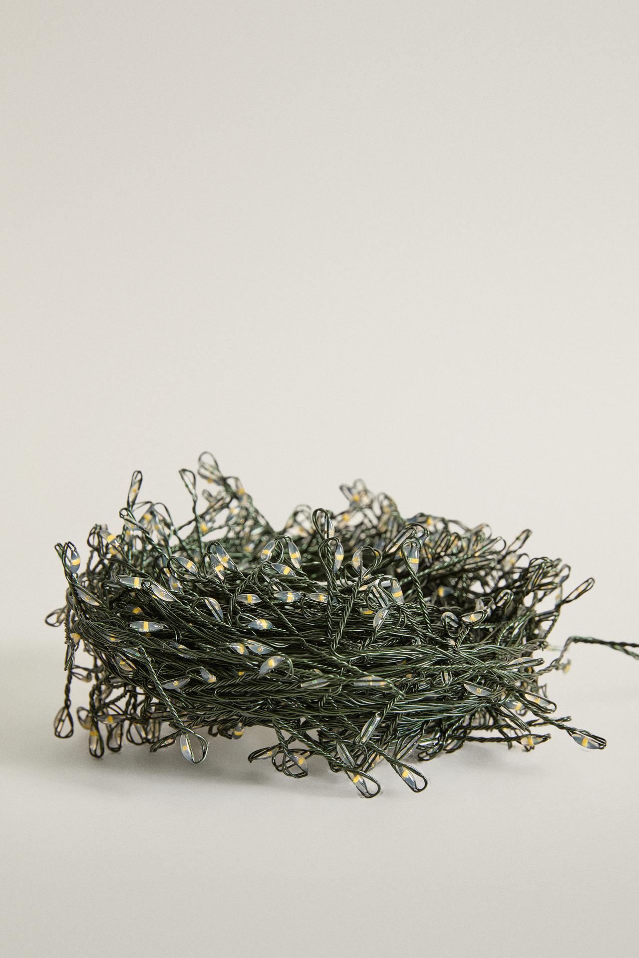 CHRISTMAS TREE LIGHT GARLAND — Dark green