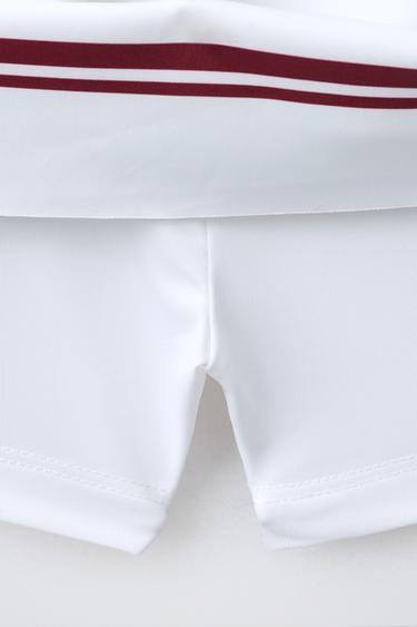 JUPE SPORT À RAYURES - Blanc de Zara - Image 3