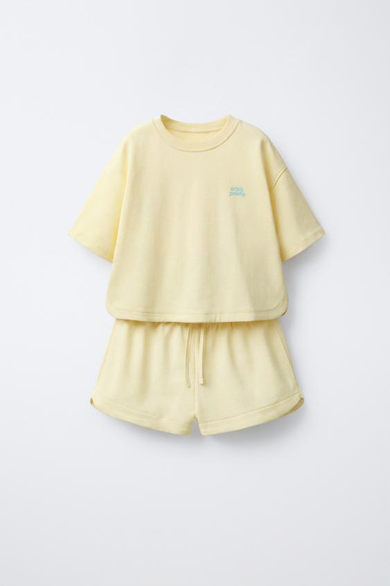 INTERLOCK T-SHIRT AND BERMUDA SHORTS SET - Yellow de Zara - Imagen 0